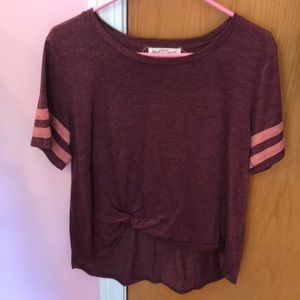 Wallflower Striped Sleeve Tee